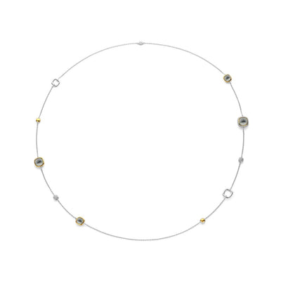 Ti Sento Milano Grey Pearl Tokens Necklace