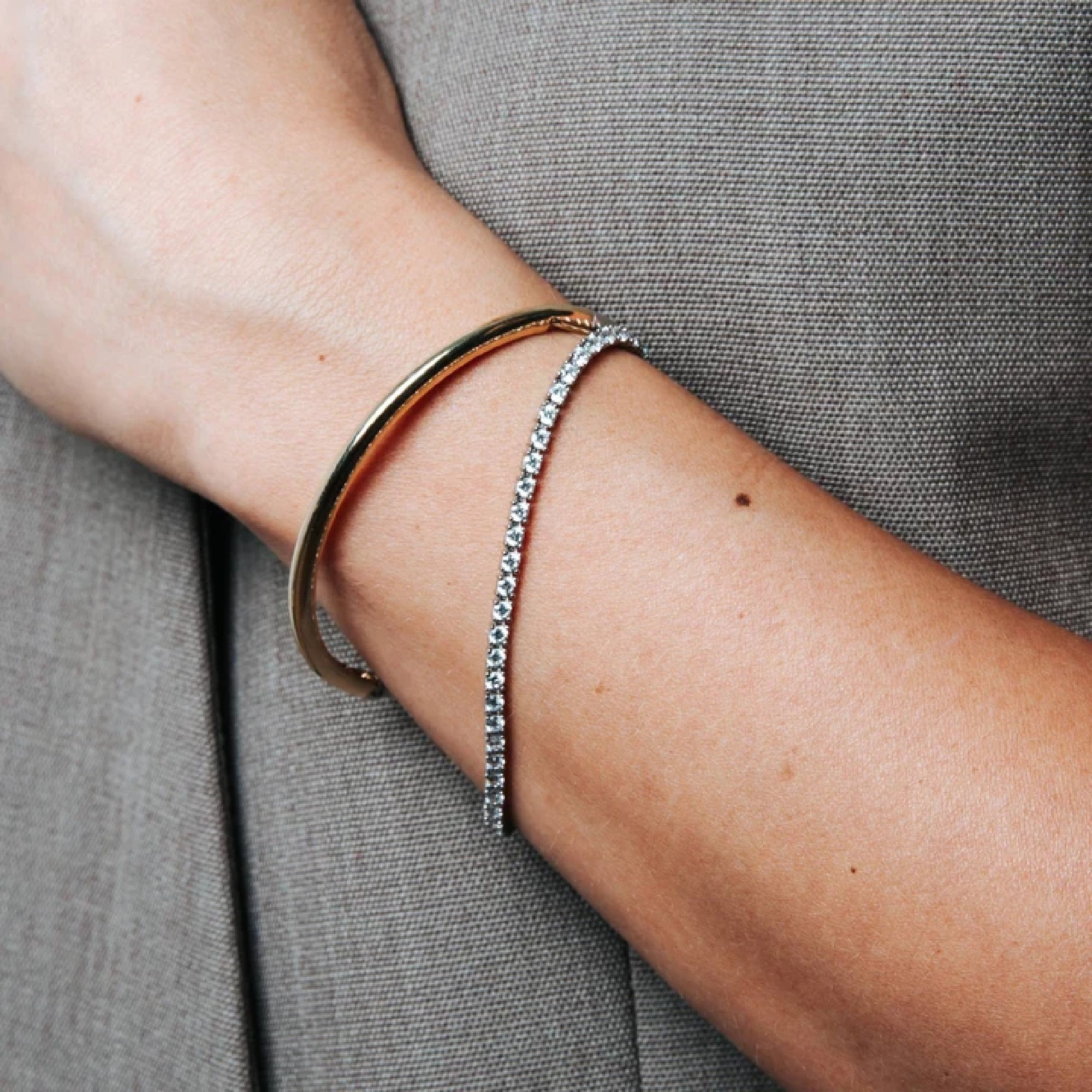 Ti Sento Milano tennis bracelet worn on wrist, style 2995ZI