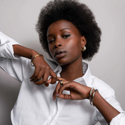 Ti Sento Milano Two-Tone 5mm Bangle Bracelet