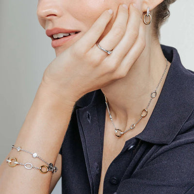 Ti Sento Milano Oval Drop Huggie Hoops