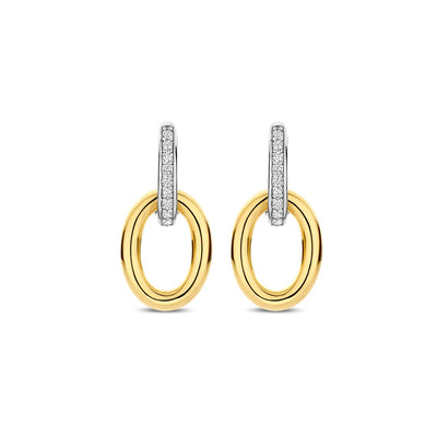 Ti Sento Milano Oval Drop Huggie Hoops