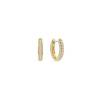 Ti Sento Milano Zirconia Oval Hoops