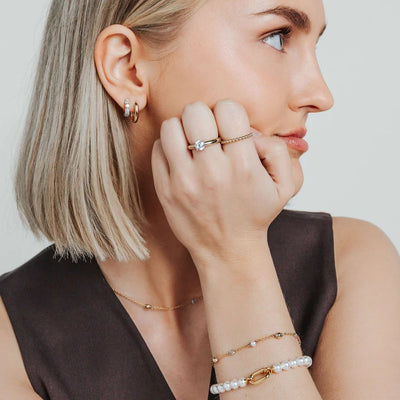 Ti Sento Milano Gold Oval Hoops