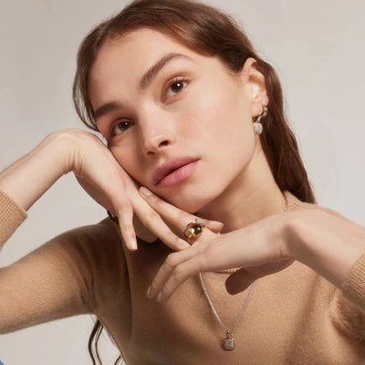 Ti Sento Milano Pave CZ Cushion Necklace