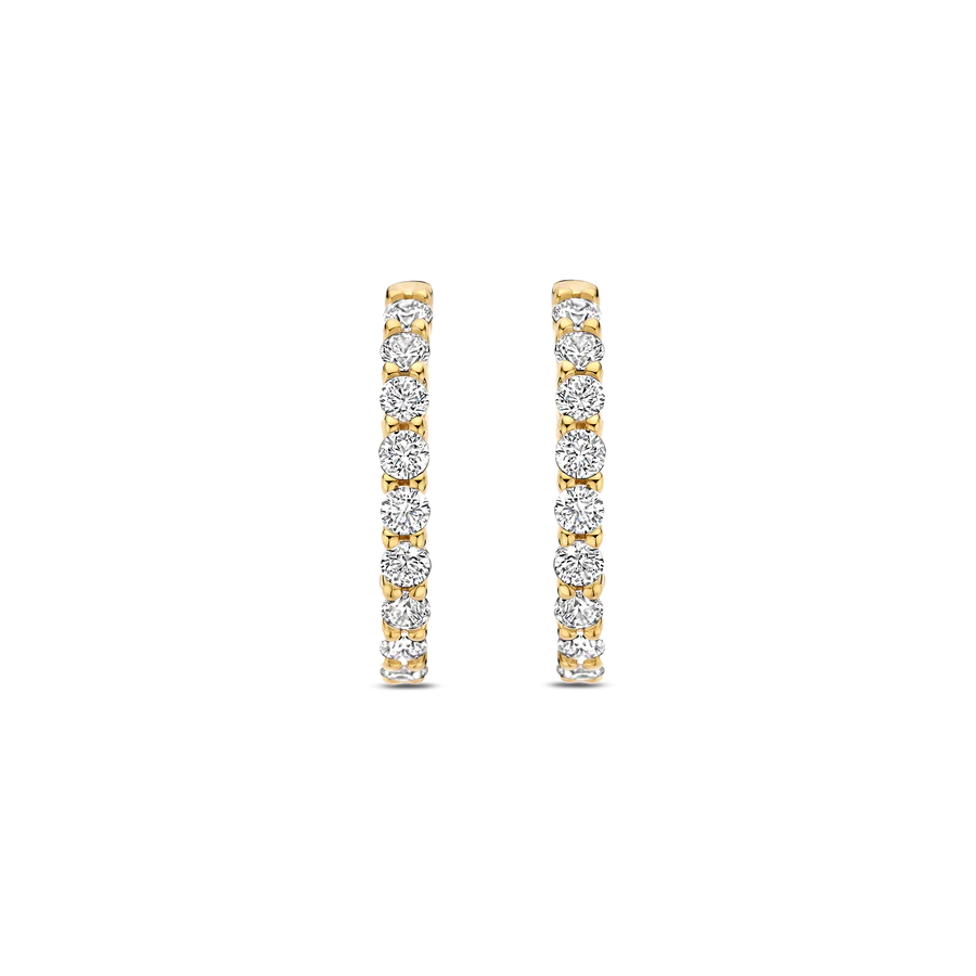 Ti Sento Milano 18mm Zirconia Gold Hoops