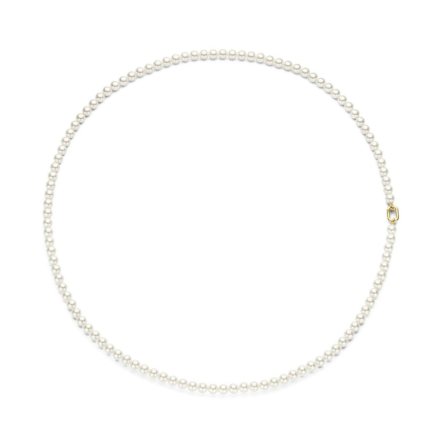 Ti Sento Milano White Pearl Necklace with Gold Clasp