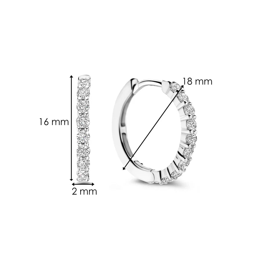 Ti Sento Milano 18mm Zirconia Hoops
