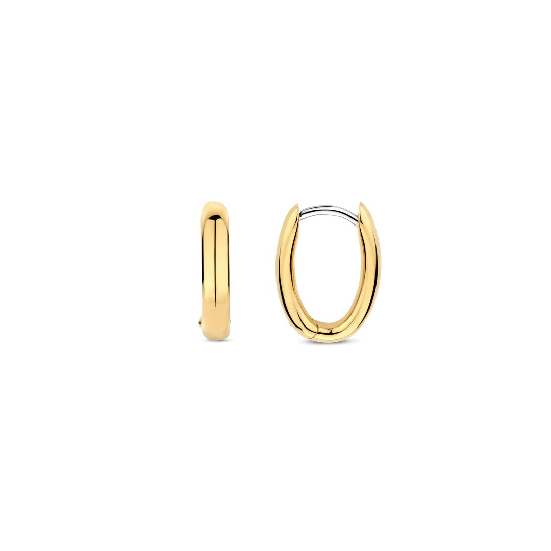 Ti Sento Milano Gold Oval Hoops