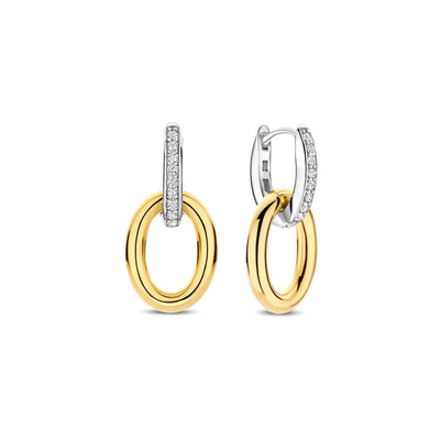 Ti Sento Milano Oval Drop Huggie Hoops