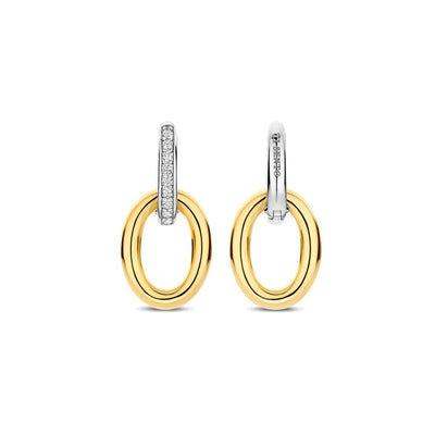 Ti Sento Milano Oval Drop Huggie Hoops
