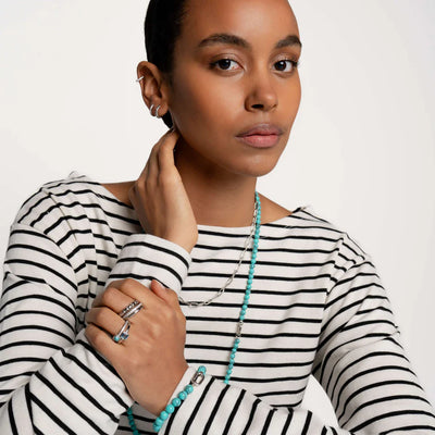 Ti Sento Milano Silver Zirconia Huggie Hoops