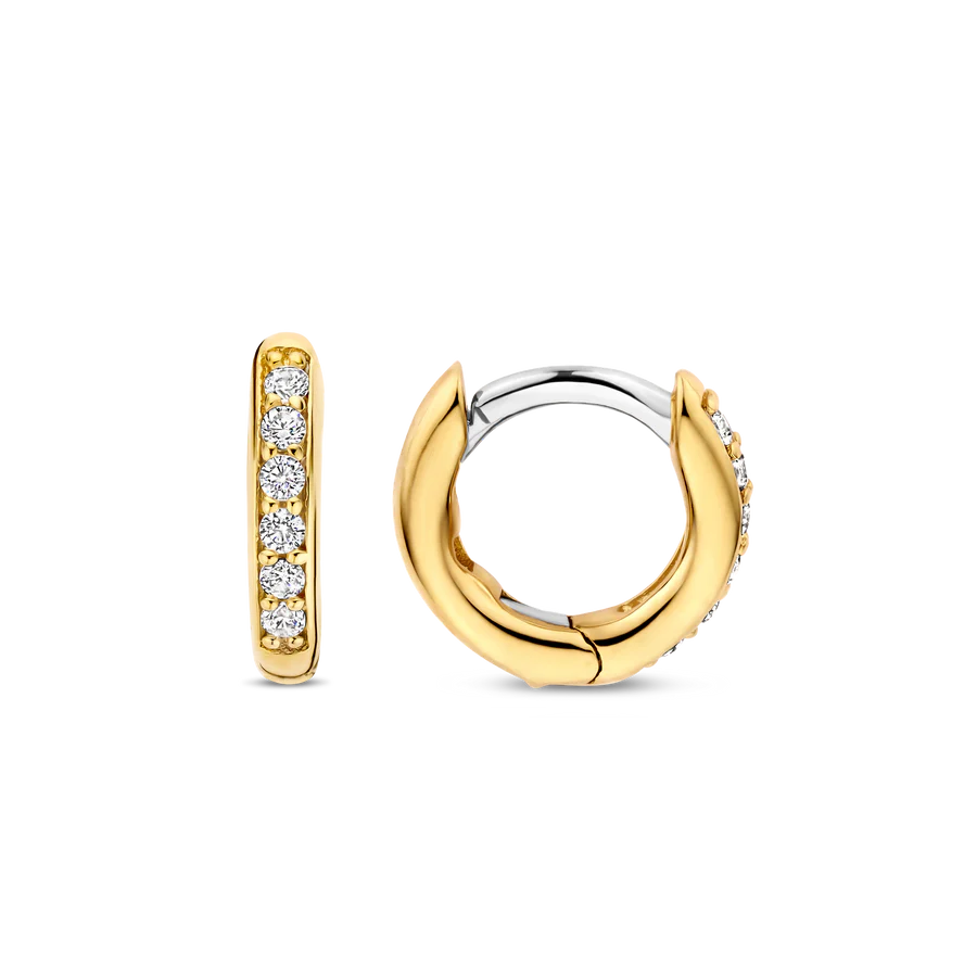 Ti Sento Milano Zirconia Huggie Earrings