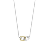 Ti Sento Milano Rectangle & Circle Interlocking Necklace