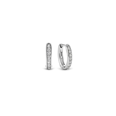 Ti Sento Milano Zirconia Oval Hoops