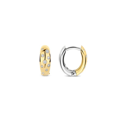 Ti Sento Milano Stardust Burnished Hoops