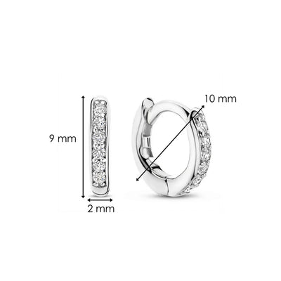Ti Sento Milano Mini Zirconia Huggie Hoops