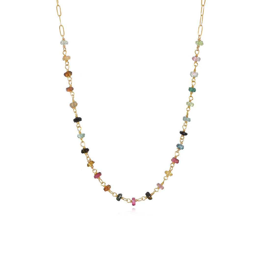 Tourmaline Paperclip Necklace