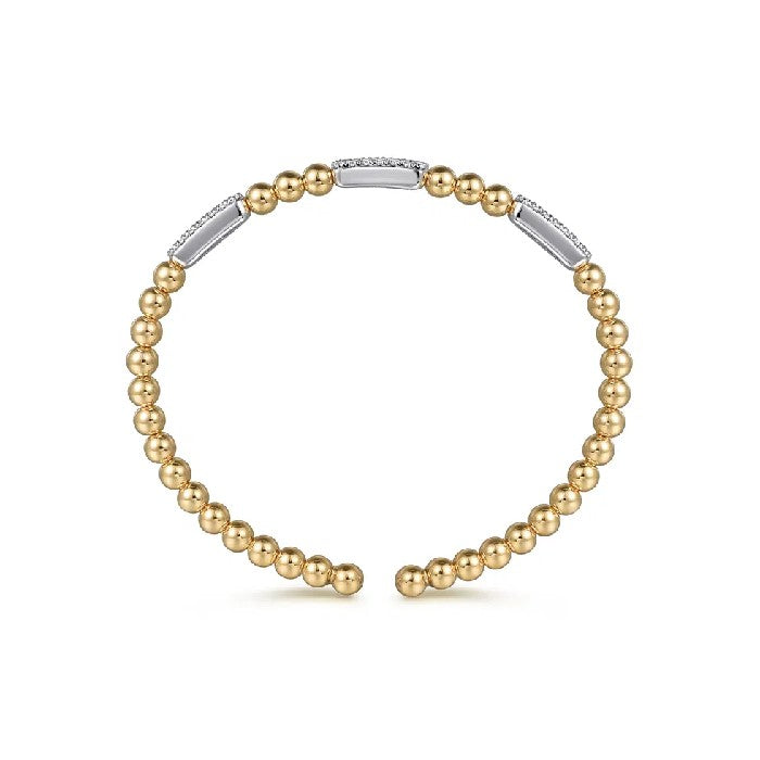 Gabriel & Co. Three Diamond Station Bar Bujukan Split Bangle