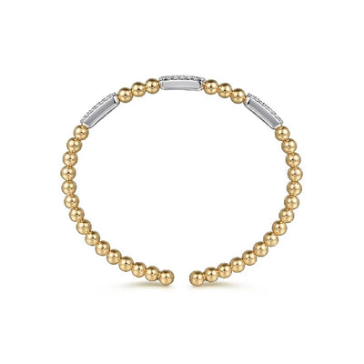 Gabriel & Co. Three Diamond Station Bar Bujukan Split Bangle