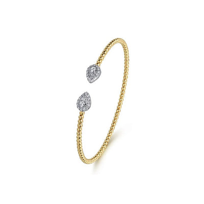 Gabriel & Co. Diamond Pear Shape Bujukan Bangle