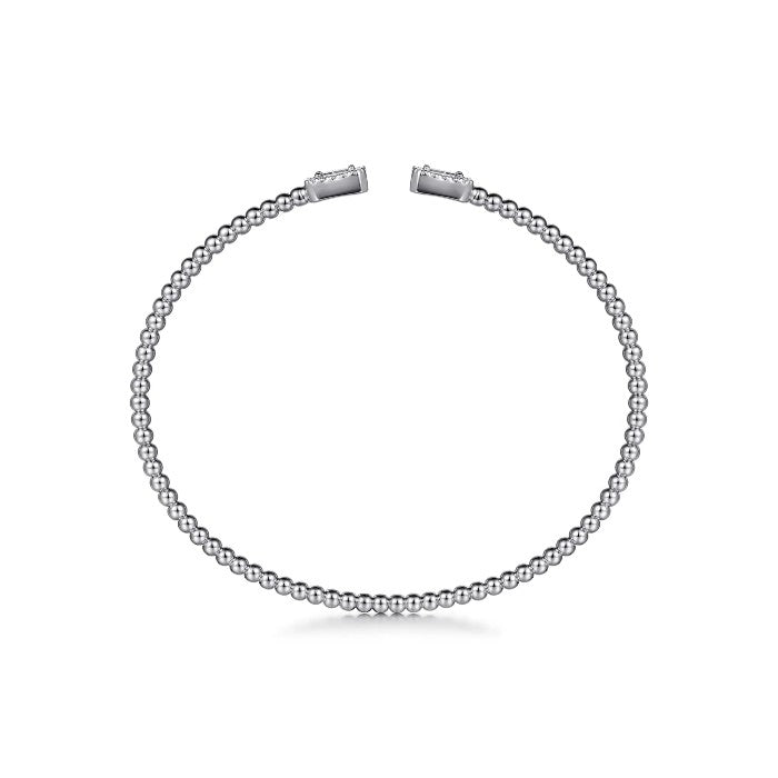 Gabriel & Co. Open Cuff Bracelet with Diamond Baguettes