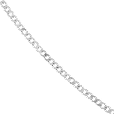 White Gold 1.95mm Open Curb Chain