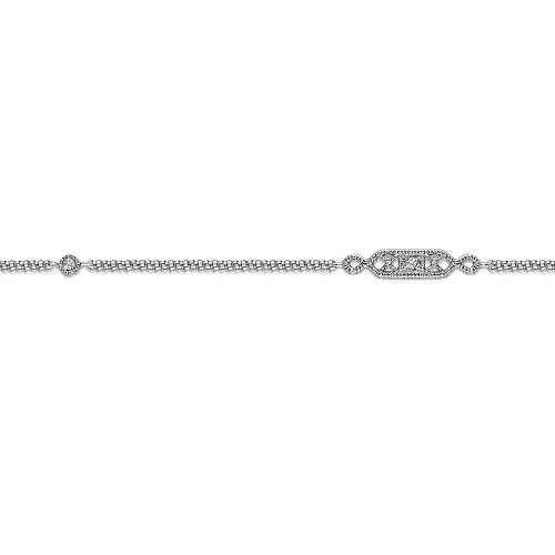 Gabriel & Co. Geometric Diamond Stations Anklet