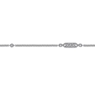 Gabriel & Co. Geometric Diamond Stations Anklet