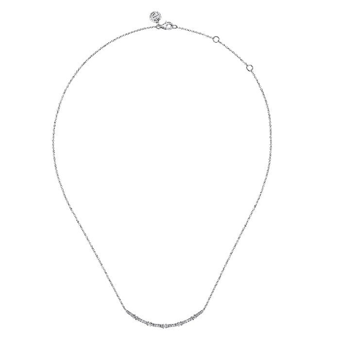 Gabriel & Co. Diamond Curved Bar Necklace