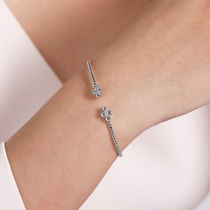 Gabriel & Co. Diamond Quatrefoil Endcaps Bujukan Cuff
