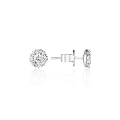 Diamond Cluster Stud Earrings