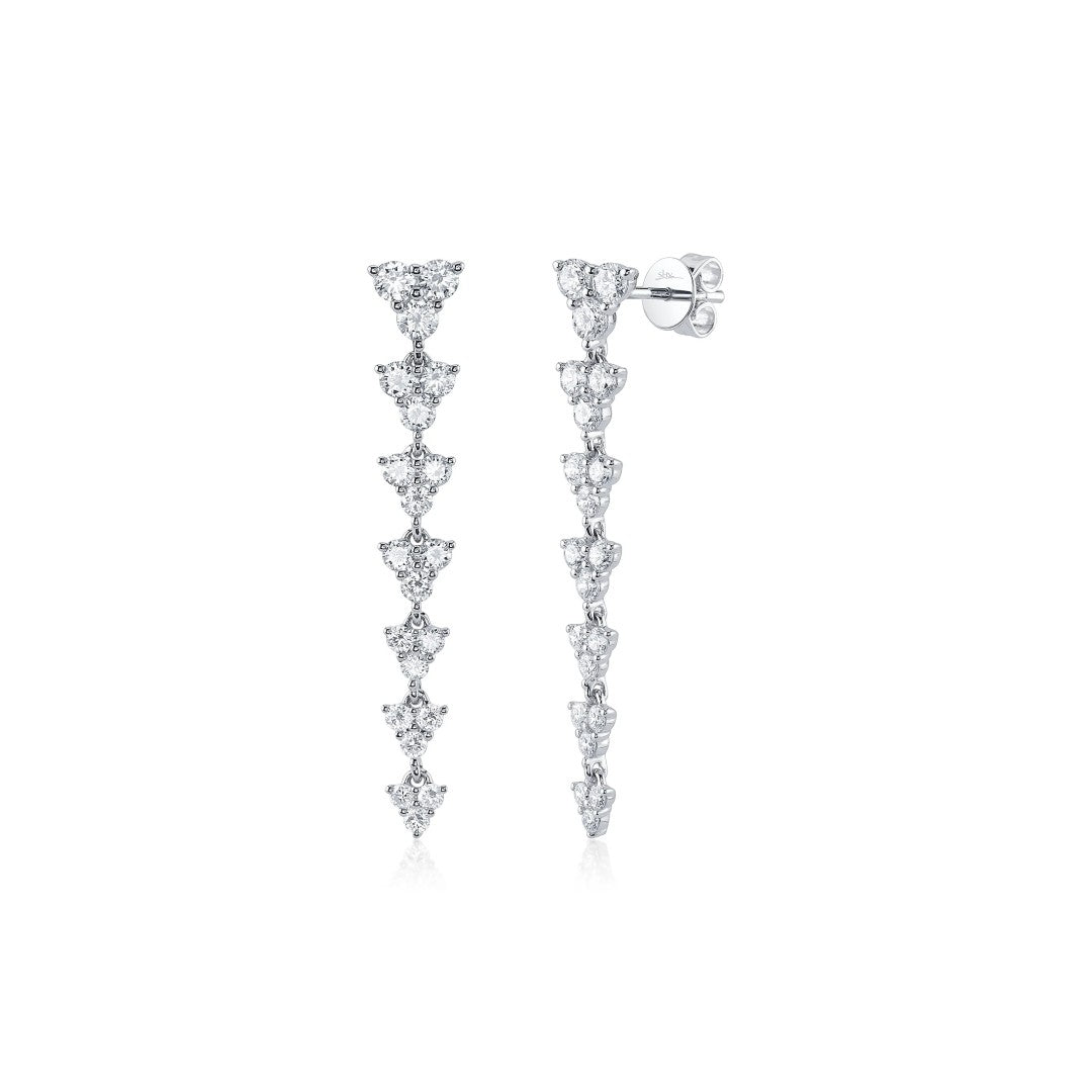 Shy Creation Diamond Linear Earrings