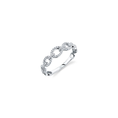 Shy Creation Diamond Pave Links Ring