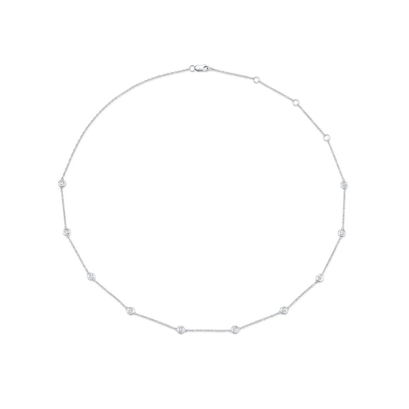 Shy Creation Diamond Station 0.54ctw Adjustable Necklace