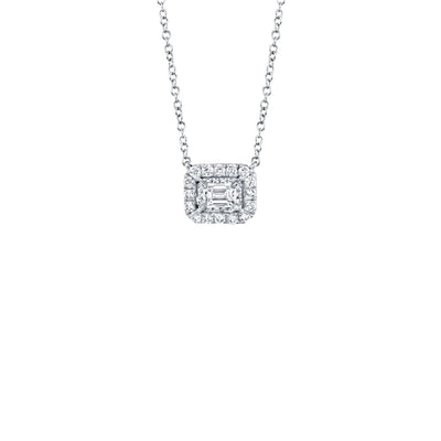 Shy Creation Emerald Cut Diamond Necklace