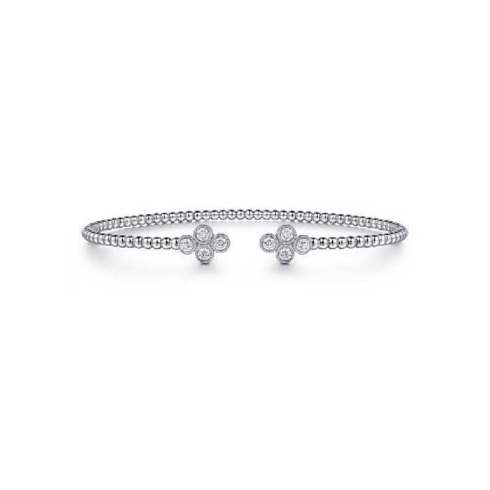 Gabriel & Co. Diamond Quatrefoil Endcaps Bujukan Cuff