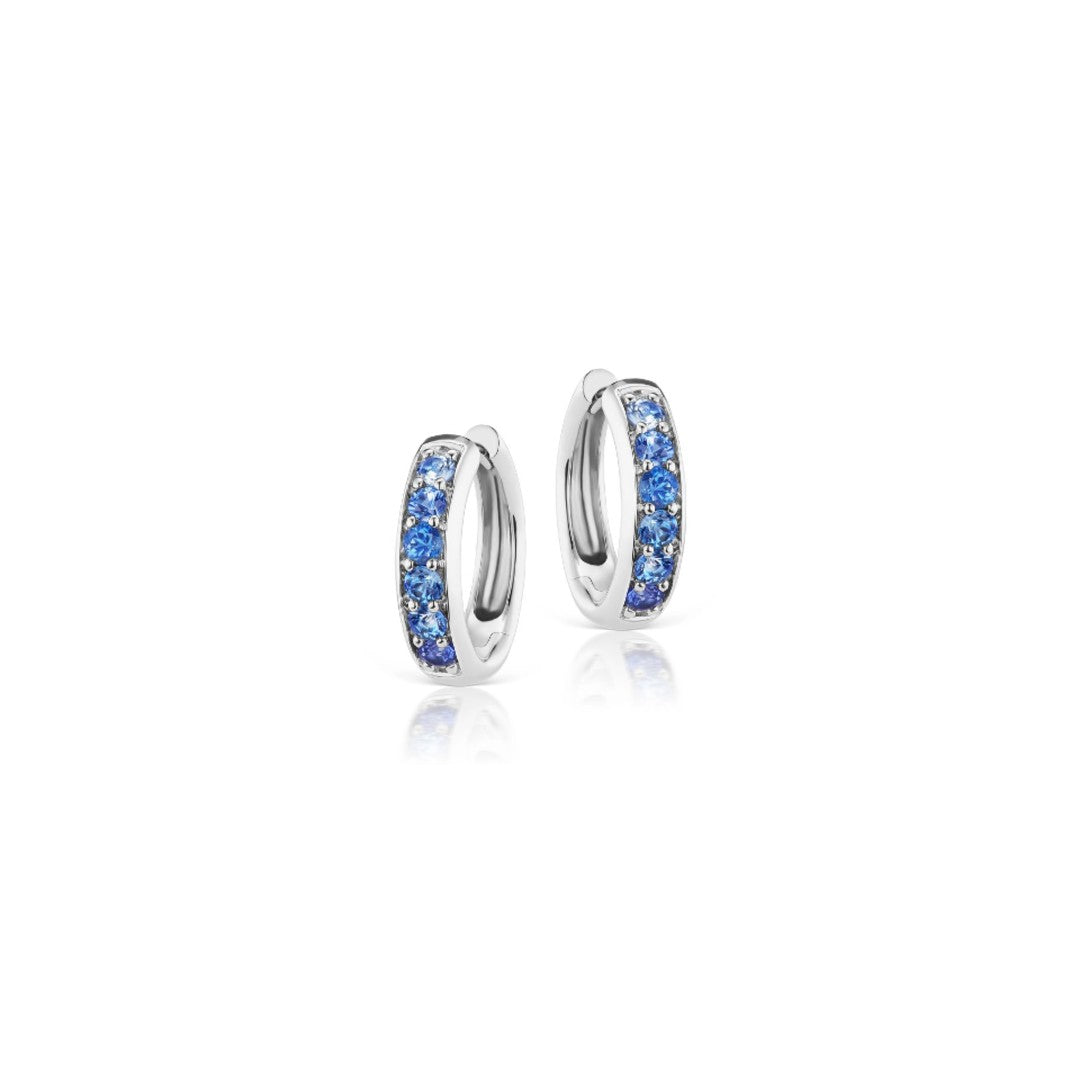 Jane Taylor Blue Sapphire Ombre Huggie Hoops
