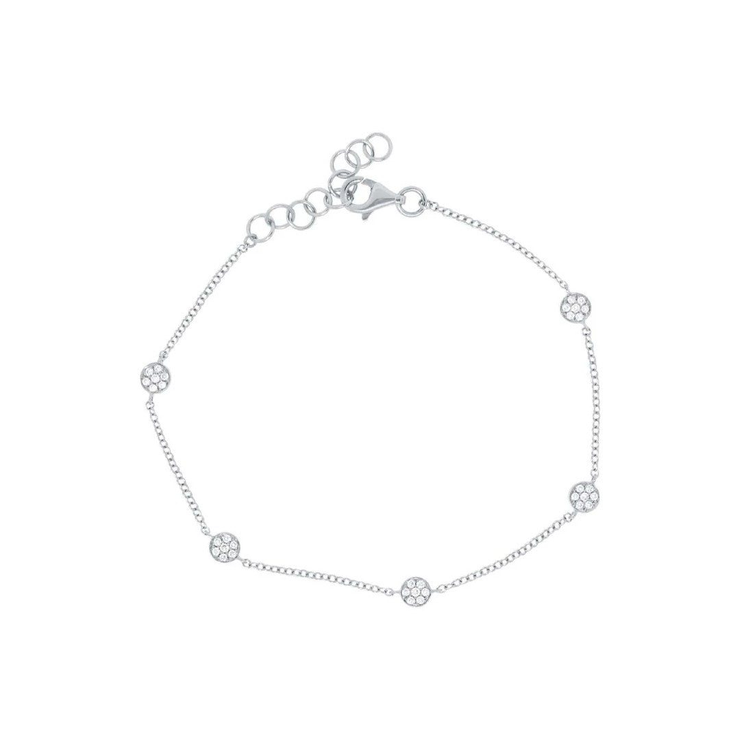 Shy Creation Pave Diamond Circles Bracelet