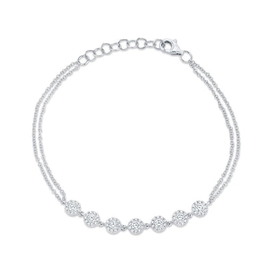 Shy Creation Pave Diamond Circles Bracelet