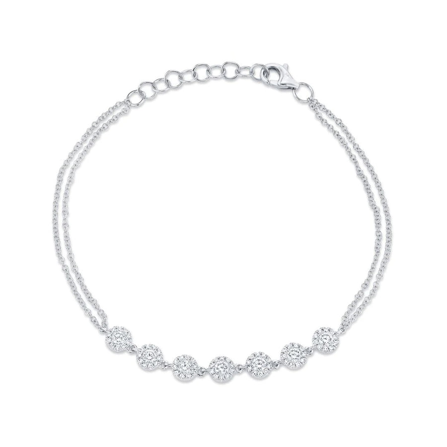 Shy Creation Pave Diamond Circles Bracelet