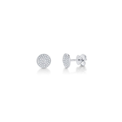 Shy Creation Pave Diamond Disc Studs