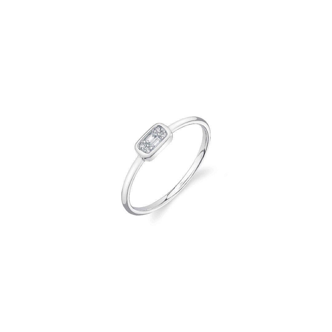 Shy Creation Baguette Bezel Diamond Ring