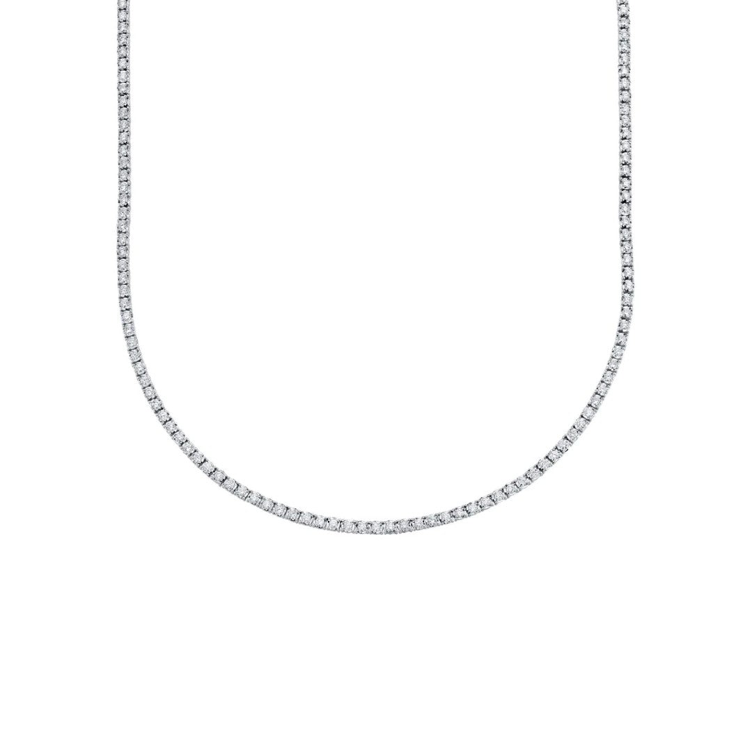 Shy Creation Diamond 3.96ctw Tennis Necklace