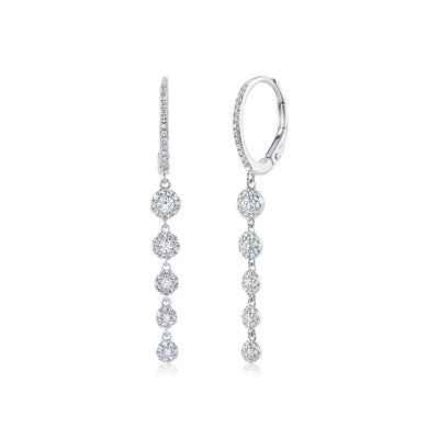 Shy Creation Diamond Circles Drop Earrings