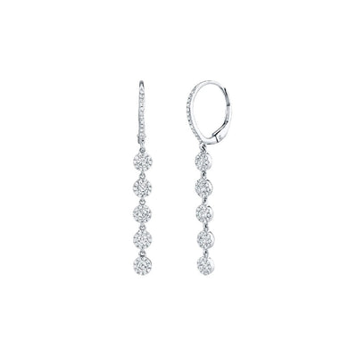 Shy Creation Diamond Circles Linear Earrings
