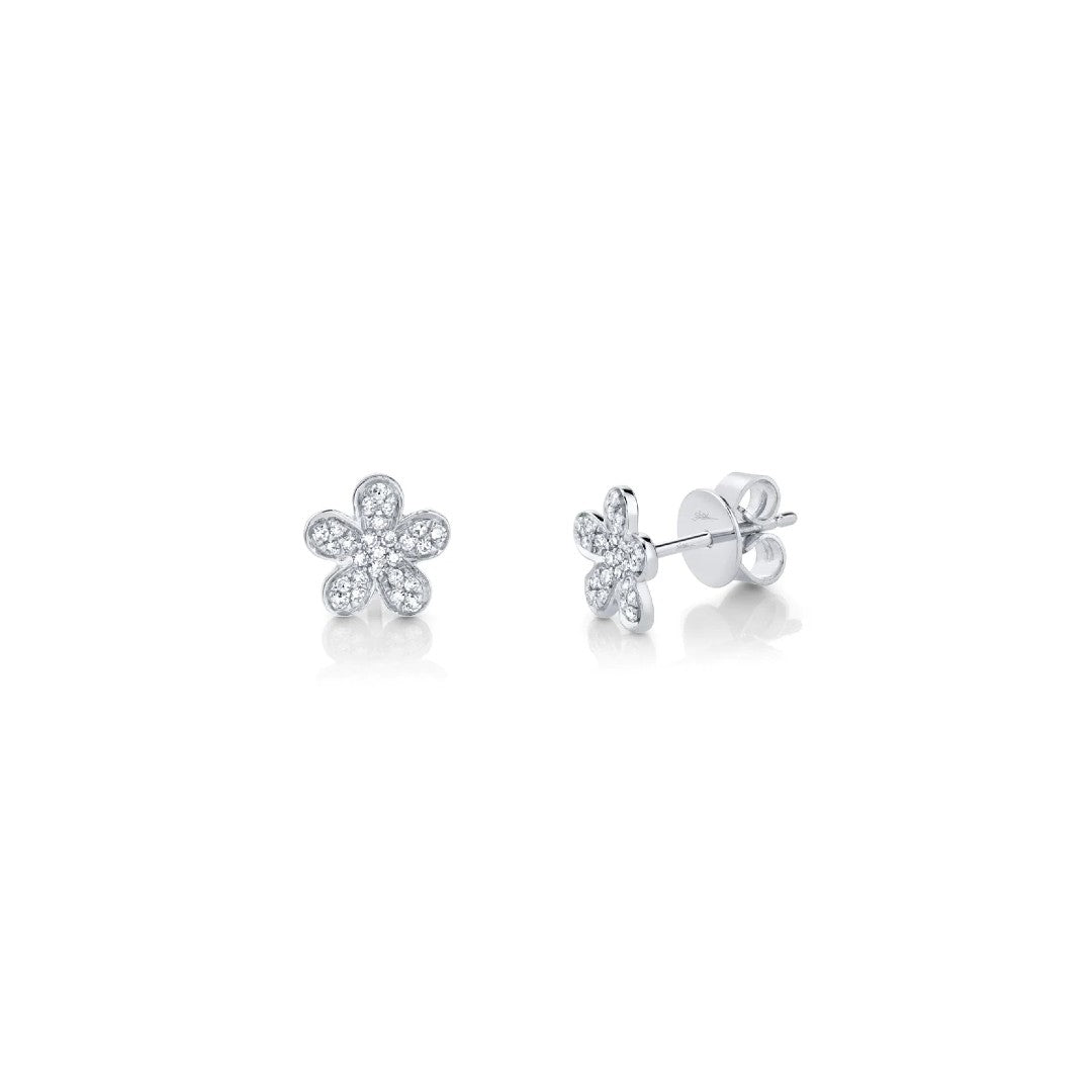 Shy Creation Diamond Flower Studs