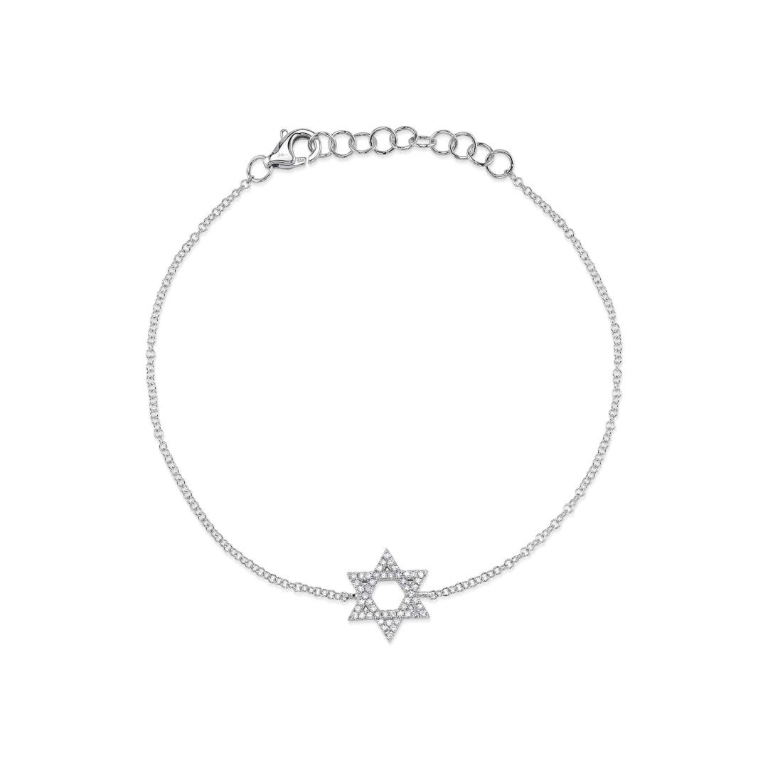 Shy Creation Diamond Star of David Bracelet