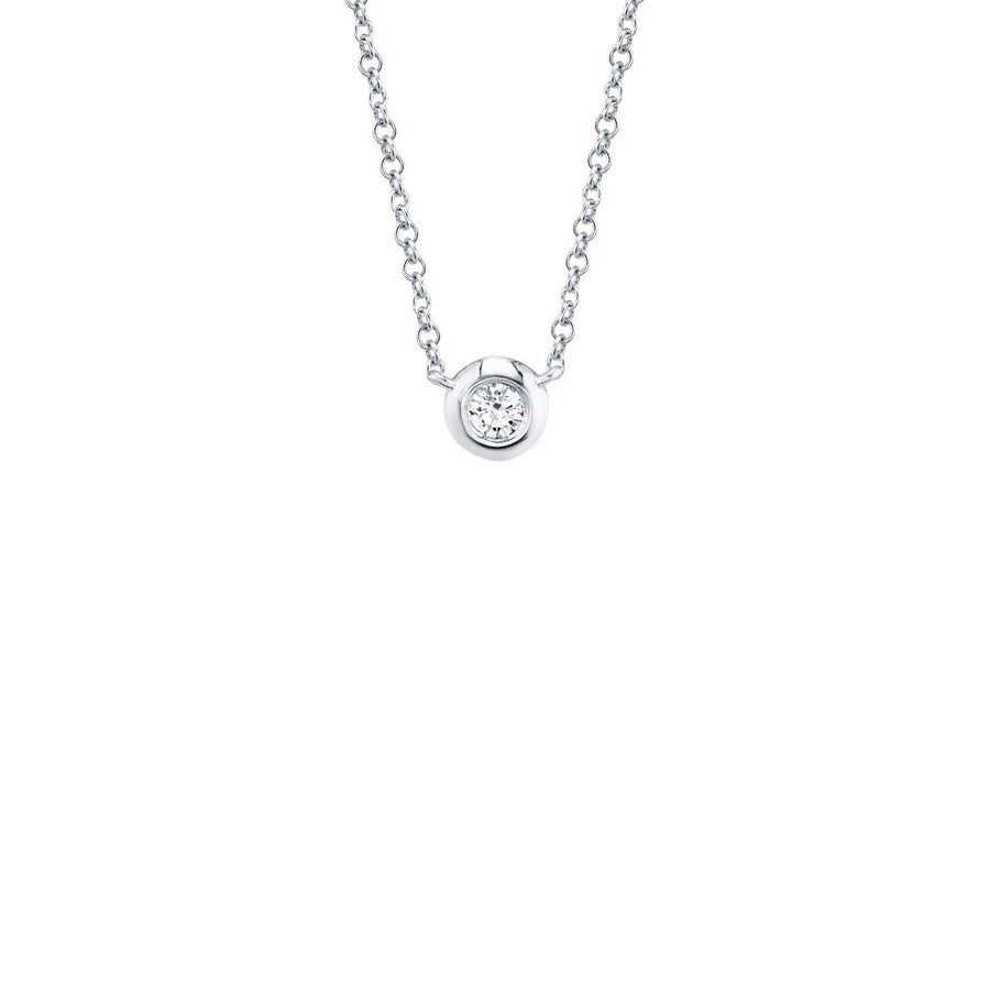 Shy Creation Single Diamond Bezel Necklace