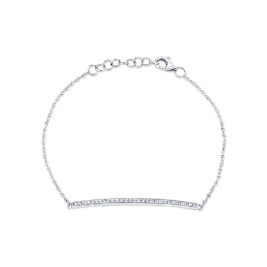 Shy Creation Thin Diamond Bar Bracelet