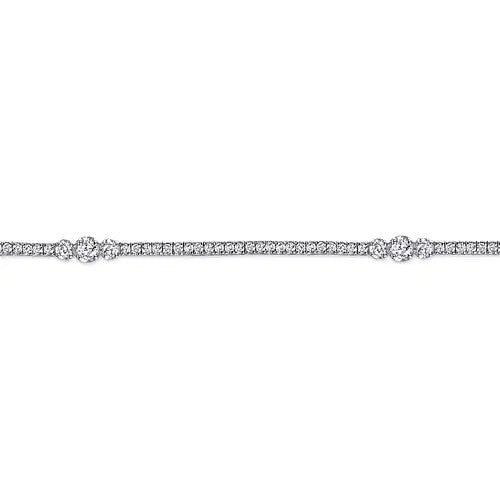Gabriel & Co. Accented Diamond Tennis Bracelet